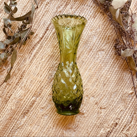 Vintage Other - Vintage Green Glass Vase